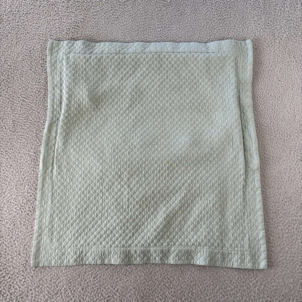 Restoration Hardware Diamond Matelasse Sham Euro Sage‎ Green Quilted
